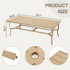 EGEIROS LIFE AluLux 9-teiliges Aluminium-Gartenmöbelset mit 2 drehbaren Esszimmerstühlen, 6 Esszimmerstühlen und waschbaren Kissen