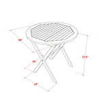 Das East West Furniture Outdoor-Bistro-Set besteht aus einem runden Couchtisch aus Holz und 2 Klappstühlen, naturgeölt.