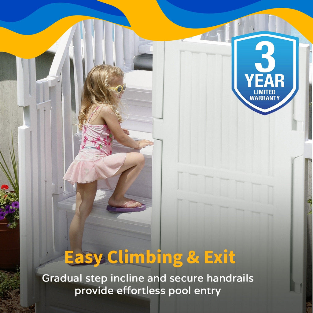 Einfaches Pool-Einstiegssystem mit Tür – 82,5 cm B x 209,9 cm T x 205,9 cm H