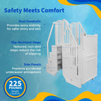 Einfaches Pool-Einstiegssystem mit Tür – 82,5 cm B x 209,9 cm T x 205,9 cm H