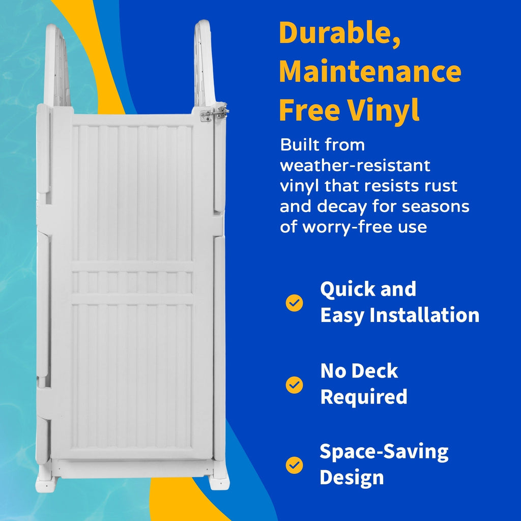 Einfaches Pool-Einstiegssystem mit Tür – 82,5 cm B x 209,9 cm T x 205,9 cm H