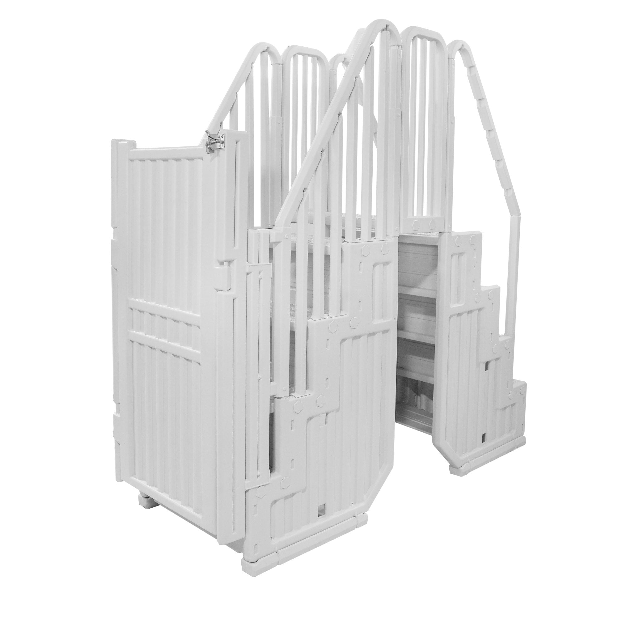 Einfaches Pool-Einstiegssystem mit Tür – 82,5 cm B x 209,9 cm T x 205,9 cm H