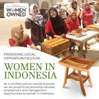 EcoDecors, Bank, Duschhocker, Duschsitz, Duschstuhl für die Dusche, kleine Bank, Teak-Duschbank, Duschfußstütze