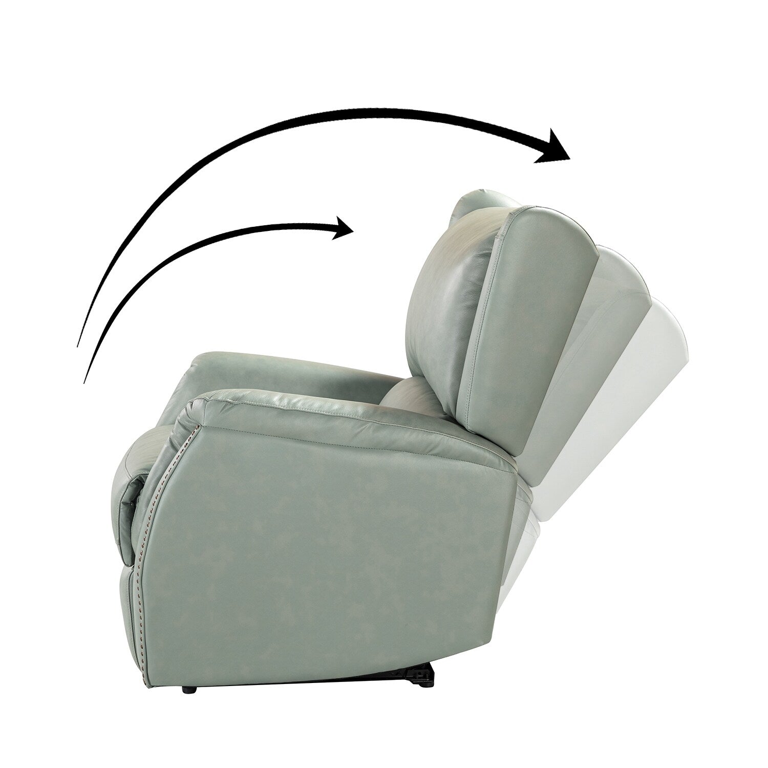 Eduardo Echtleder-Sessel mit elektrischer Verstellung und USB-Anschluss, 2er-Set