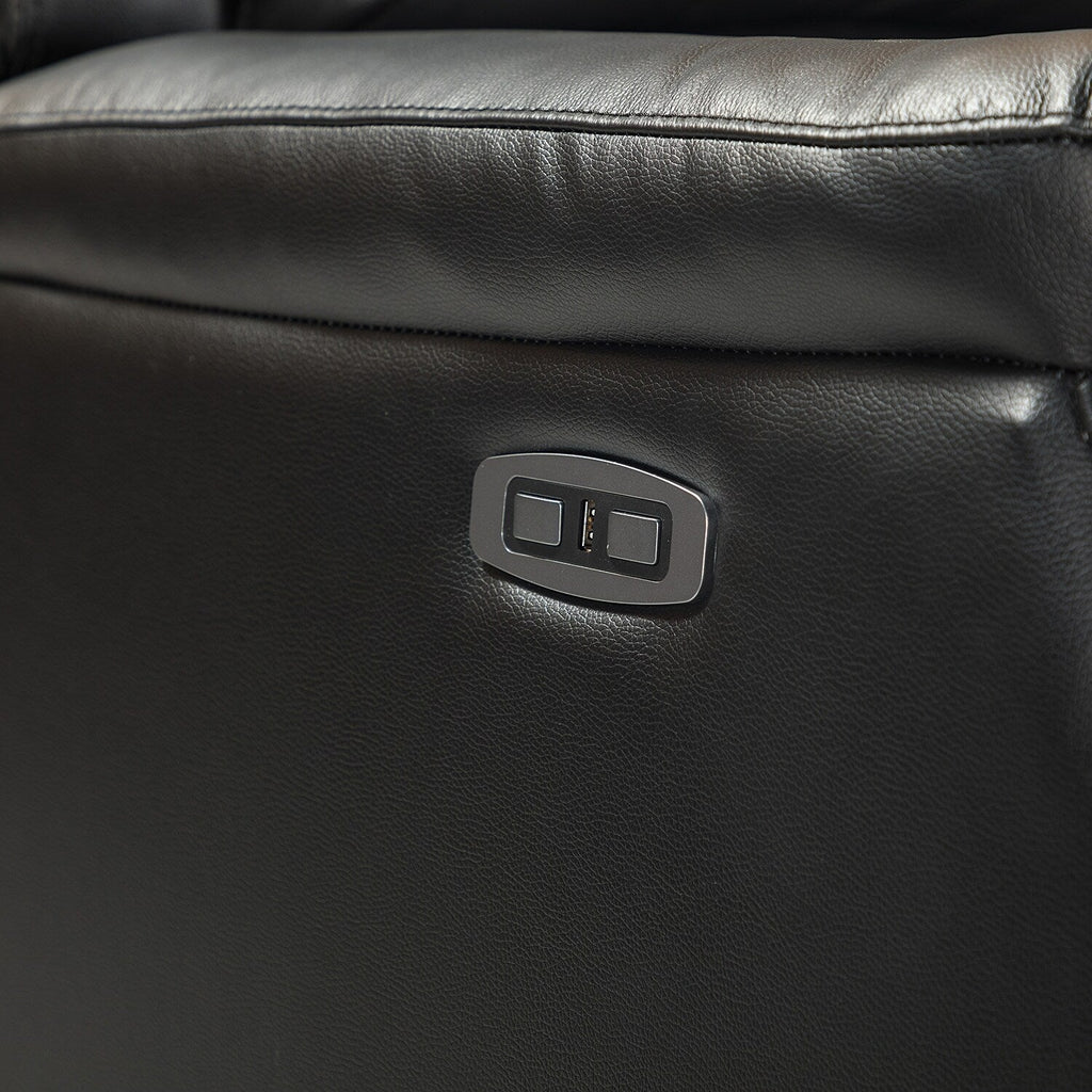 Eduardo Echtleder-Sessel mit elektrischer Verstellung und USB-Anschluss, 2er-Set