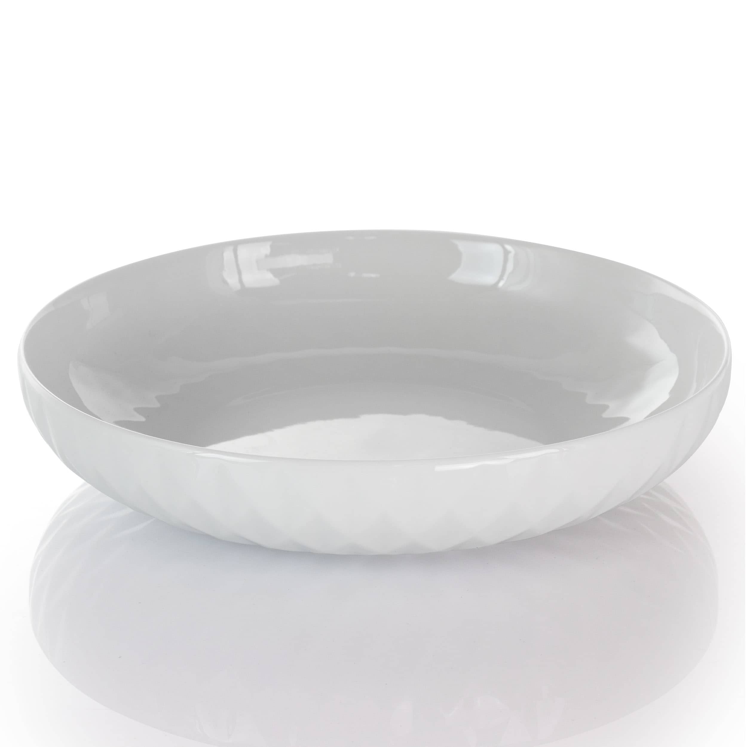 Elama Sienna 18-teiliges Steingut-Geschirrset in Weiß