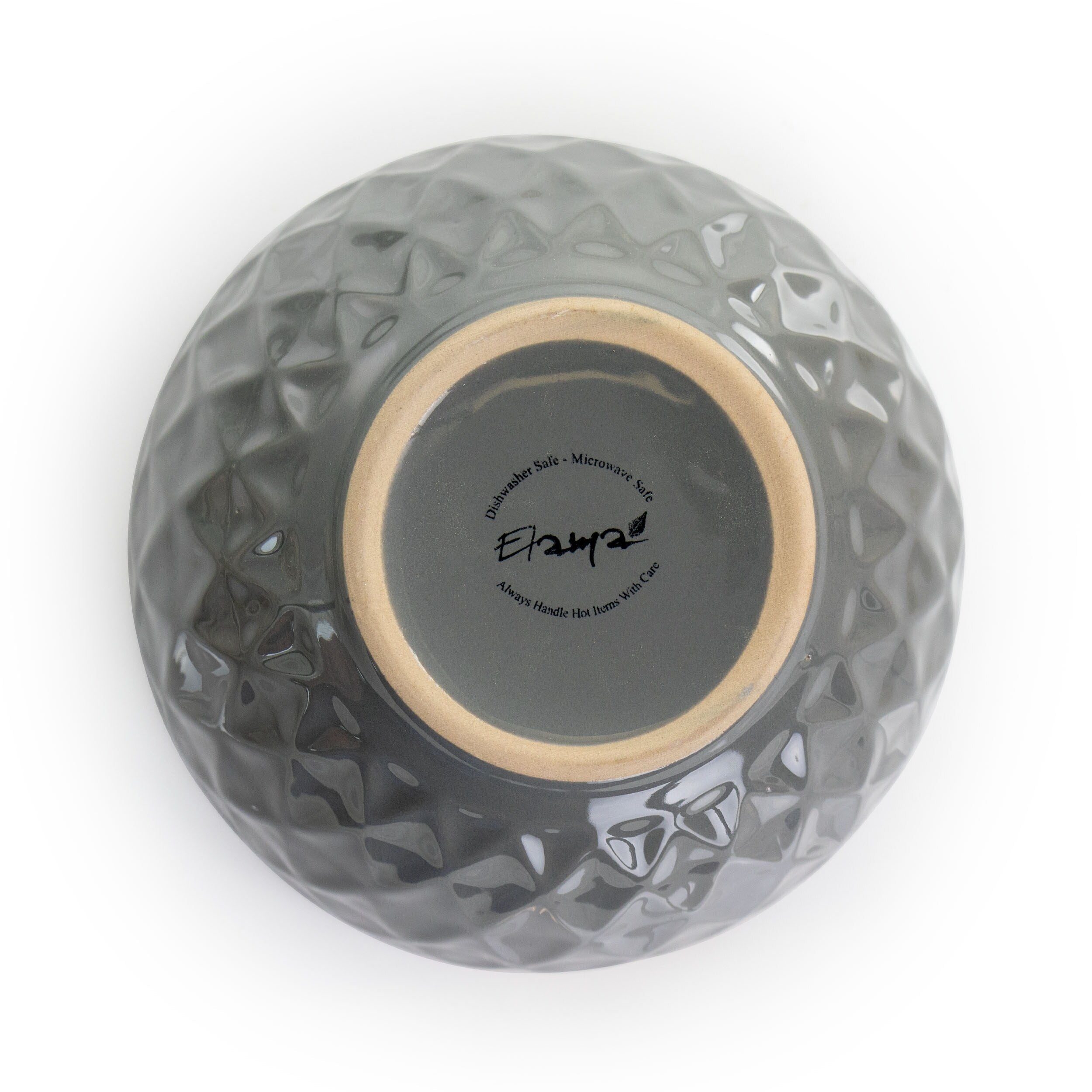 Elama Tahitian Diamond 16-teiliges Steingut-Geschirrset in Schiefer