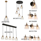 Elisie Pendelleuchte im Mid-Century-Modern-Stil, 1-flammig, Wasserfallform, gehämmertes Glas, Kuppel, Kücheninselbeleuchtung, Esszimmer