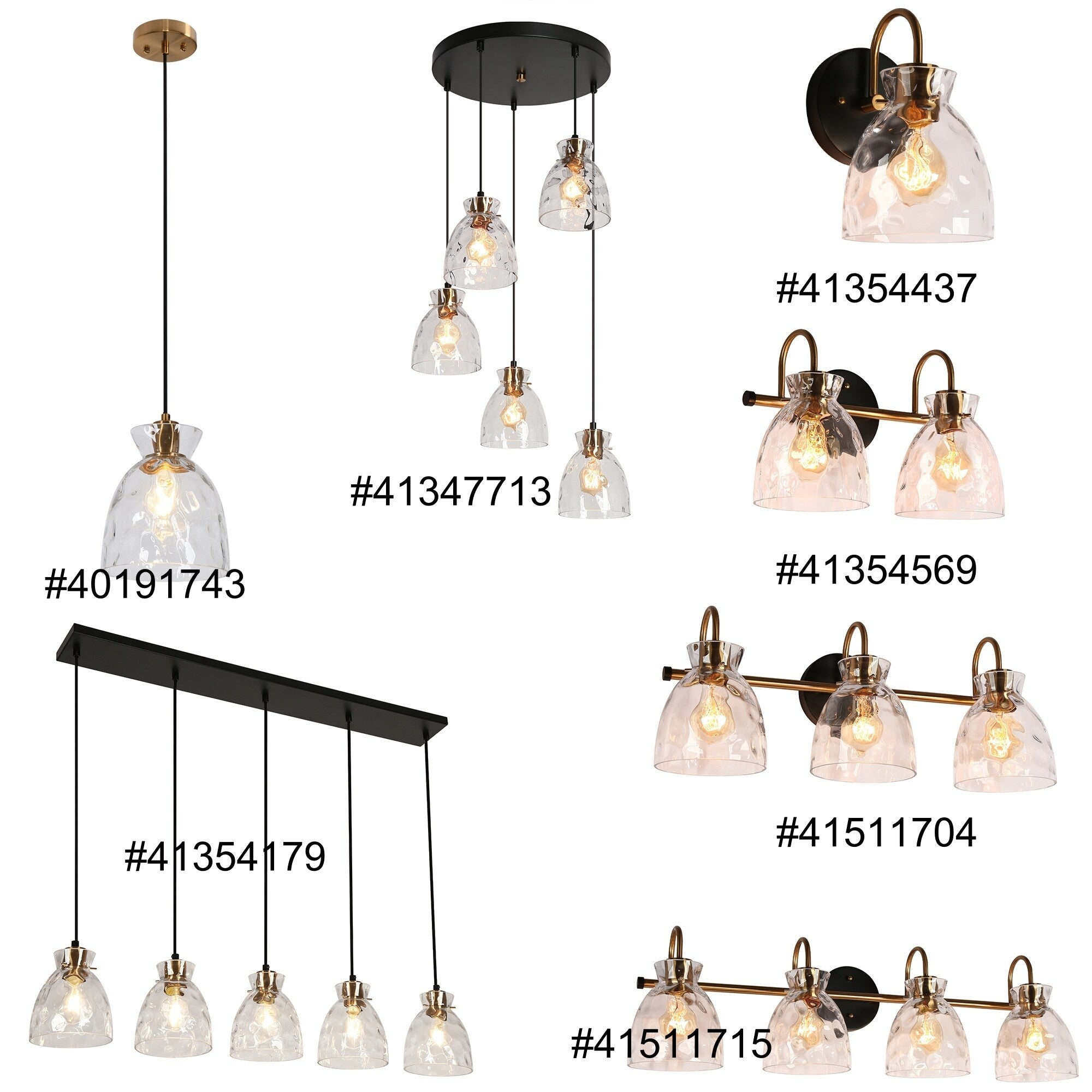 Elisie Pendelleuchte im Mid-Century-Modern-Stil, 1-flammig, Wasserfallform, gehämmertes Glas, Kuppel, Kücheninselbeleuchtung, Esszimmer