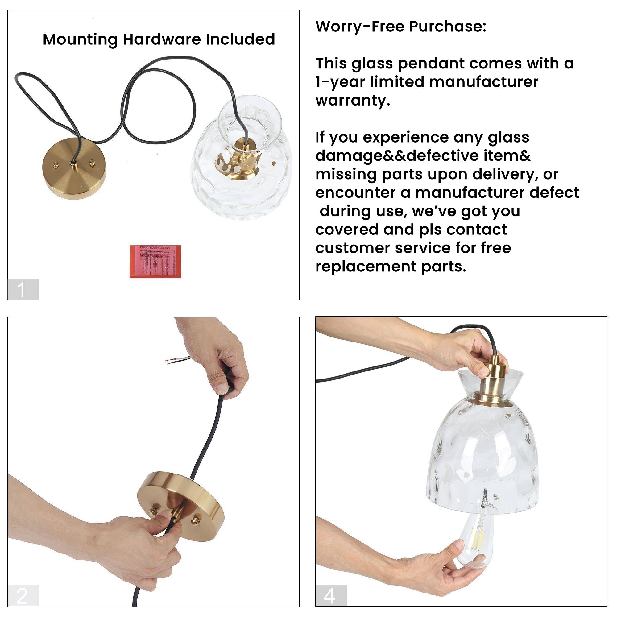 Elisie Pendelleuchte im Mid-Century-Modern-Stil, 1-flammig, Wasserfallform, gehämmertes Glas, Kuppel, Kücheninselbeleuchtung, Esszimmer