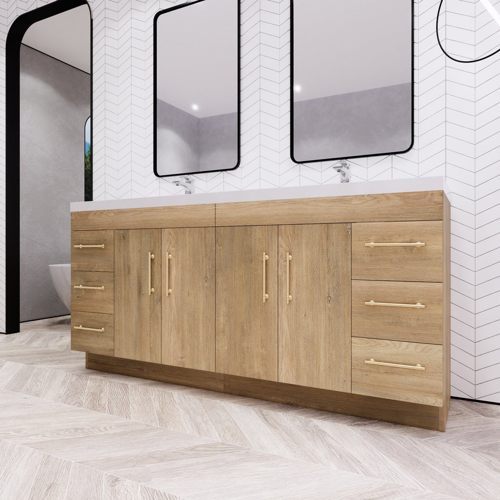 Eliza 72'' freistehender Waschtisch mit Doppelwaschbecken