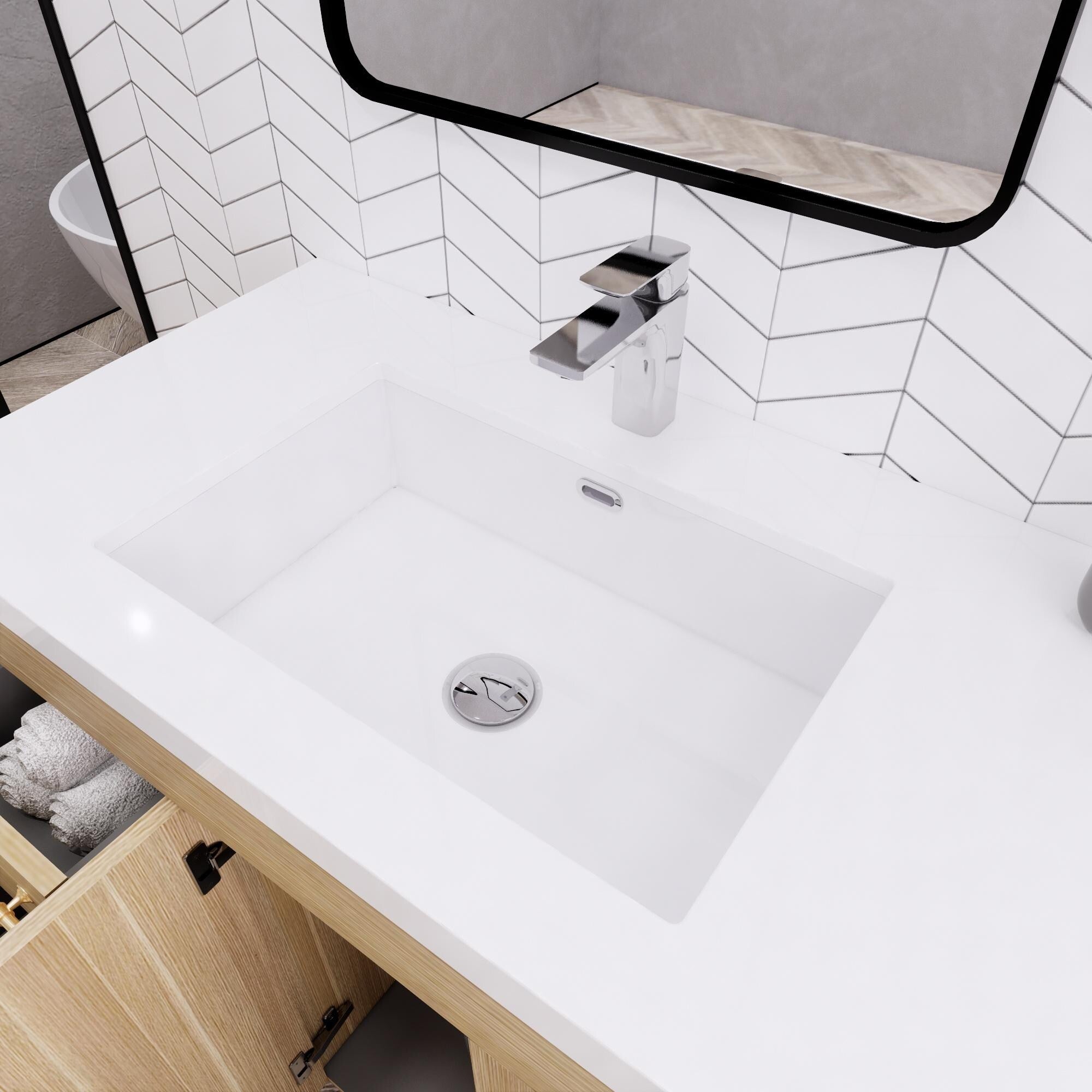 Eliza 72'' freistehender Waschtisch mit Doppelwaschbecken