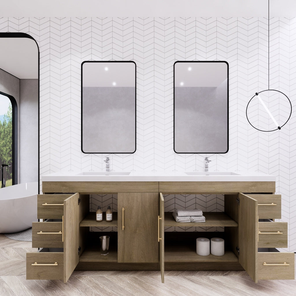 Eliza 72'' freistehender Waschtisch mit Doppelwaschbecken