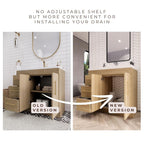 Eliza 72'' freistehender Waschtisch mit Doppelwaschbecken