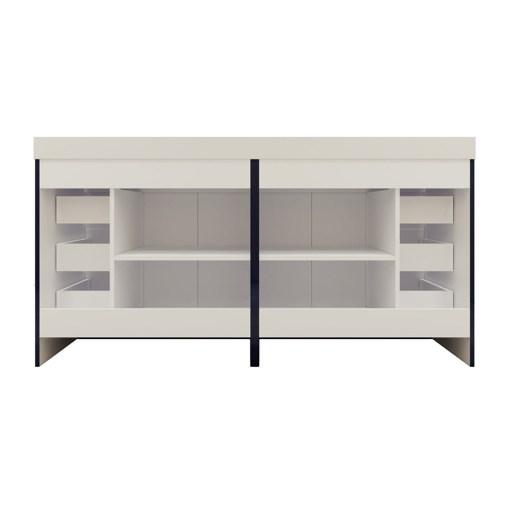 Eliza 72'' freistehender Waschtisch mit Doppelwaschbecken