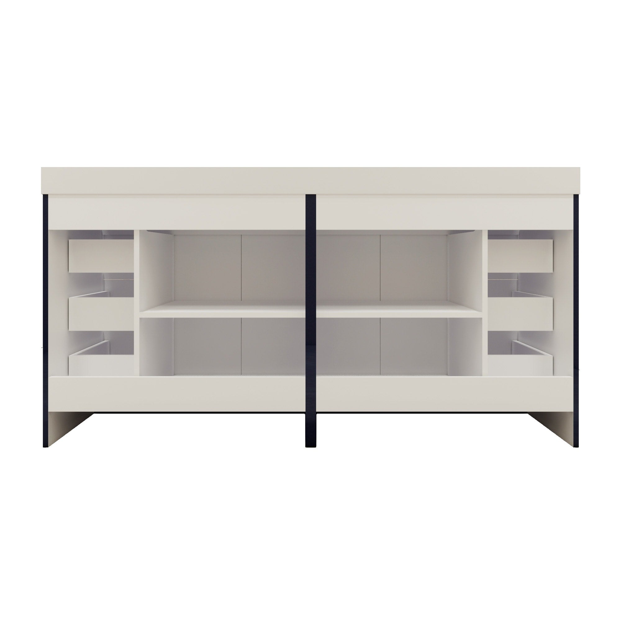 Eliza 72'' freistehender Waschtisch mit Doppelwaschbecken