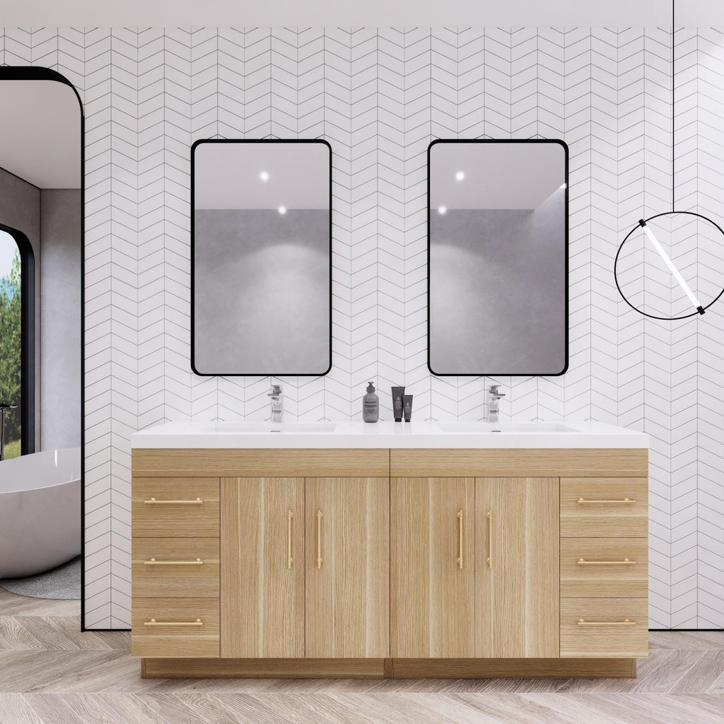 Eliza 72'' freistehender Waschtisch mit Doppelwaschbecken