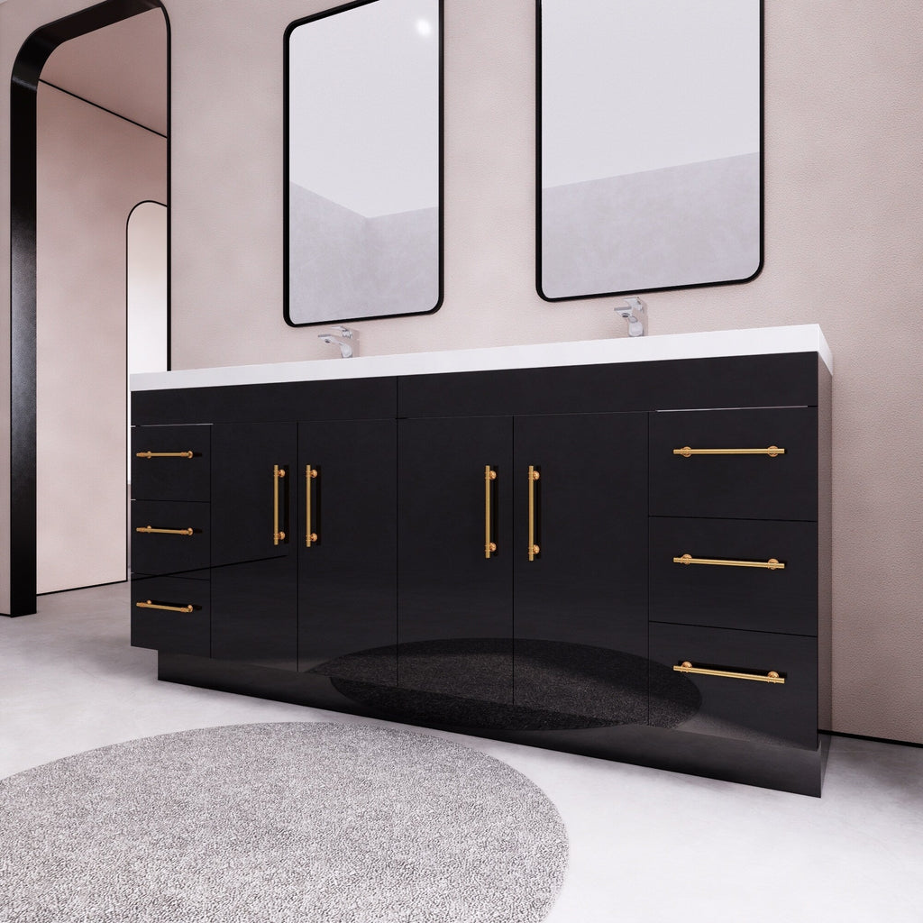 Eliza 72'' freistehender Waschtisch mit Doppelwaschbecken