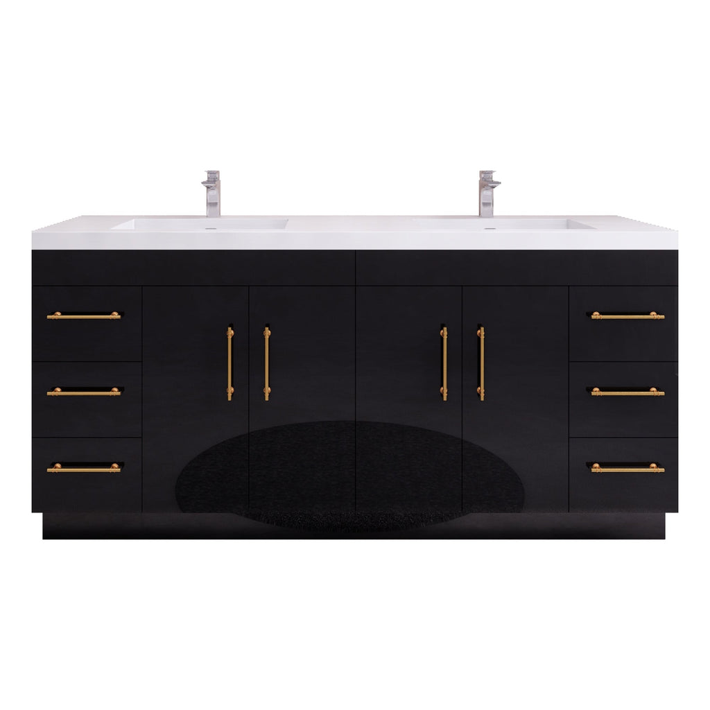 Eliza 72'' freistehender Waschtisch mit Doppelwaschbecken