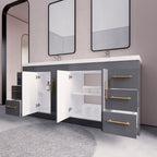 Eliza 72'' freistehender Waschtisch mit Doppelwaschbecken