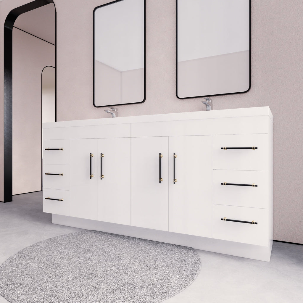 Eliza 72'' freistehender Waschtisch mit Doppelwaschbecken