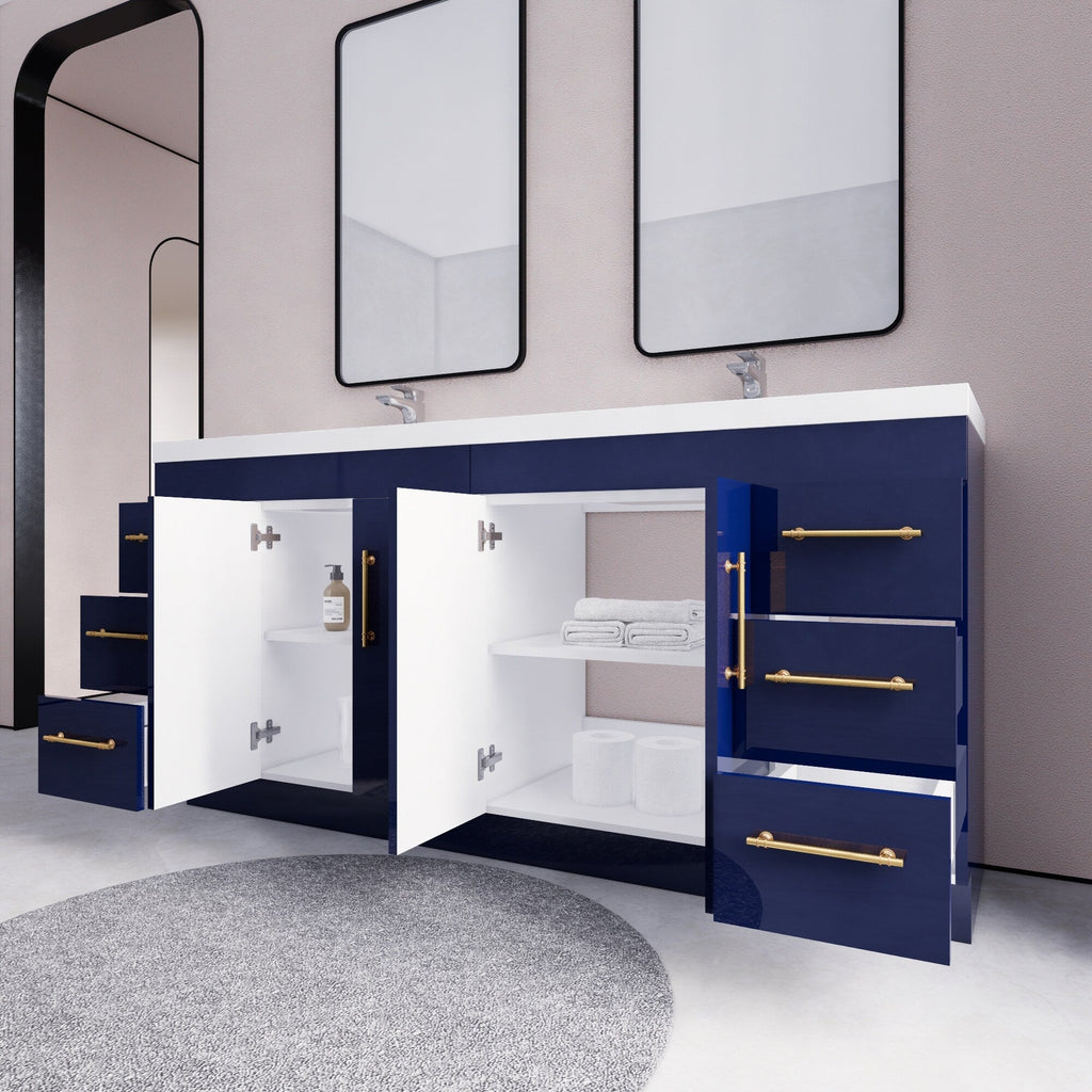 Eliza 72'' freistehender Waschtisch mit Doppelwaschbecken