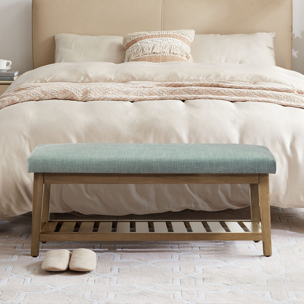 Schuhbank für den Eingangsbereich, Aufbewahrungsbank, gepolsterte Bank