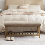 Schuhbank für den Eingangsbereich, Aufbewahrungsbank, gepolsterte Bank