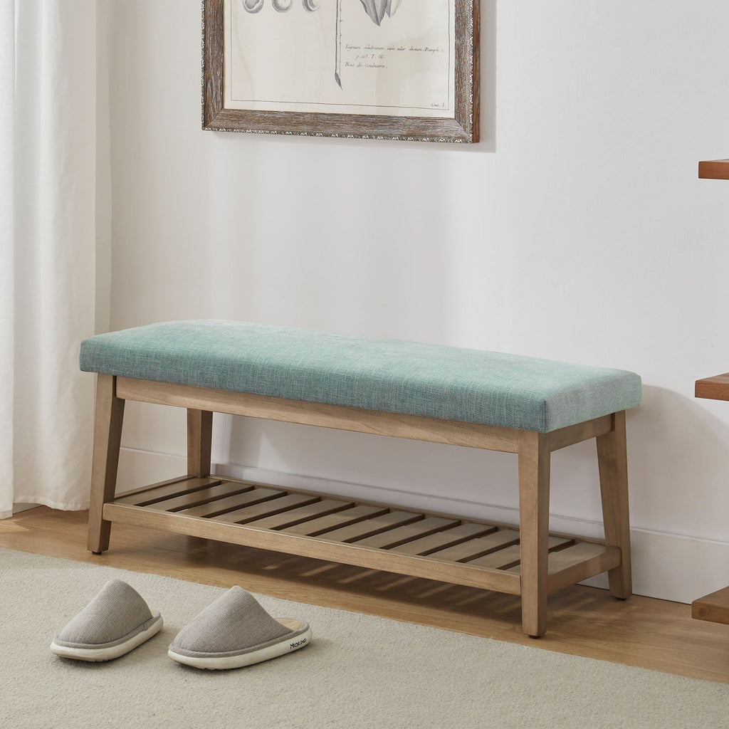 Schuhbank für den Eingangsbereich, Aufbewahrungsbank, gepolsterte Bank