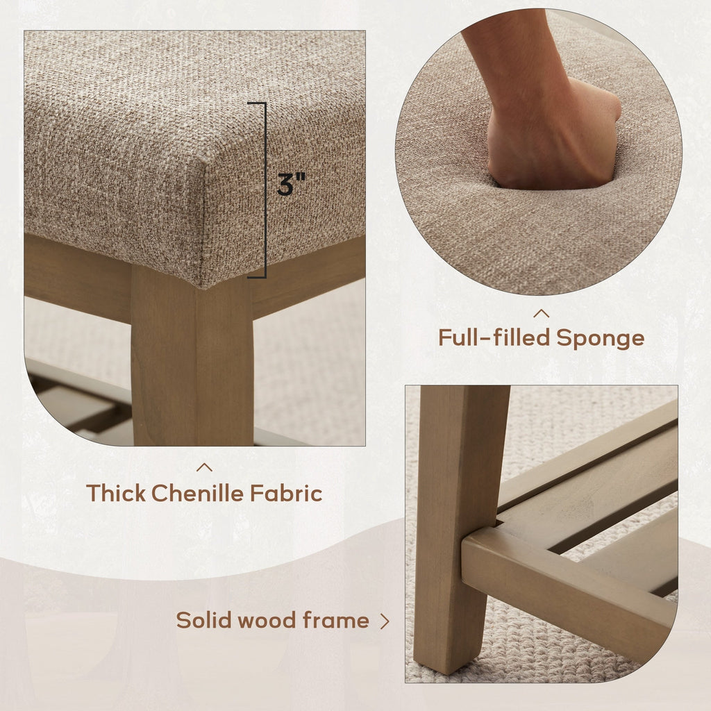 Schuhbank für den Eingangsbereich, Aufbewahrungsbank, gepolsterte Bank