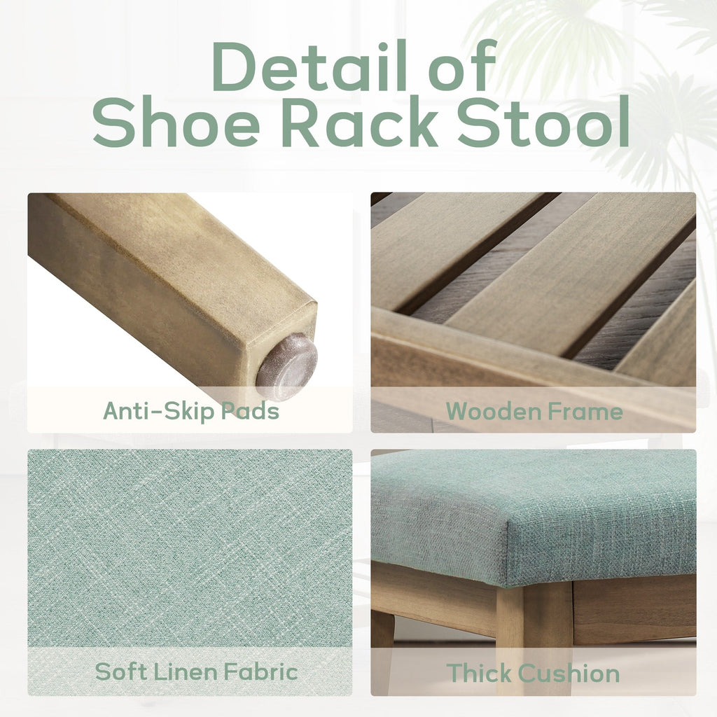 Schuhbank für den Eingangsbereich, Aufbewahrungsbank, gepolsterte Bank