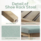 Schuhbank für den Eingangsbereich, Aufbewahrungsbank, gepolsterte Bank