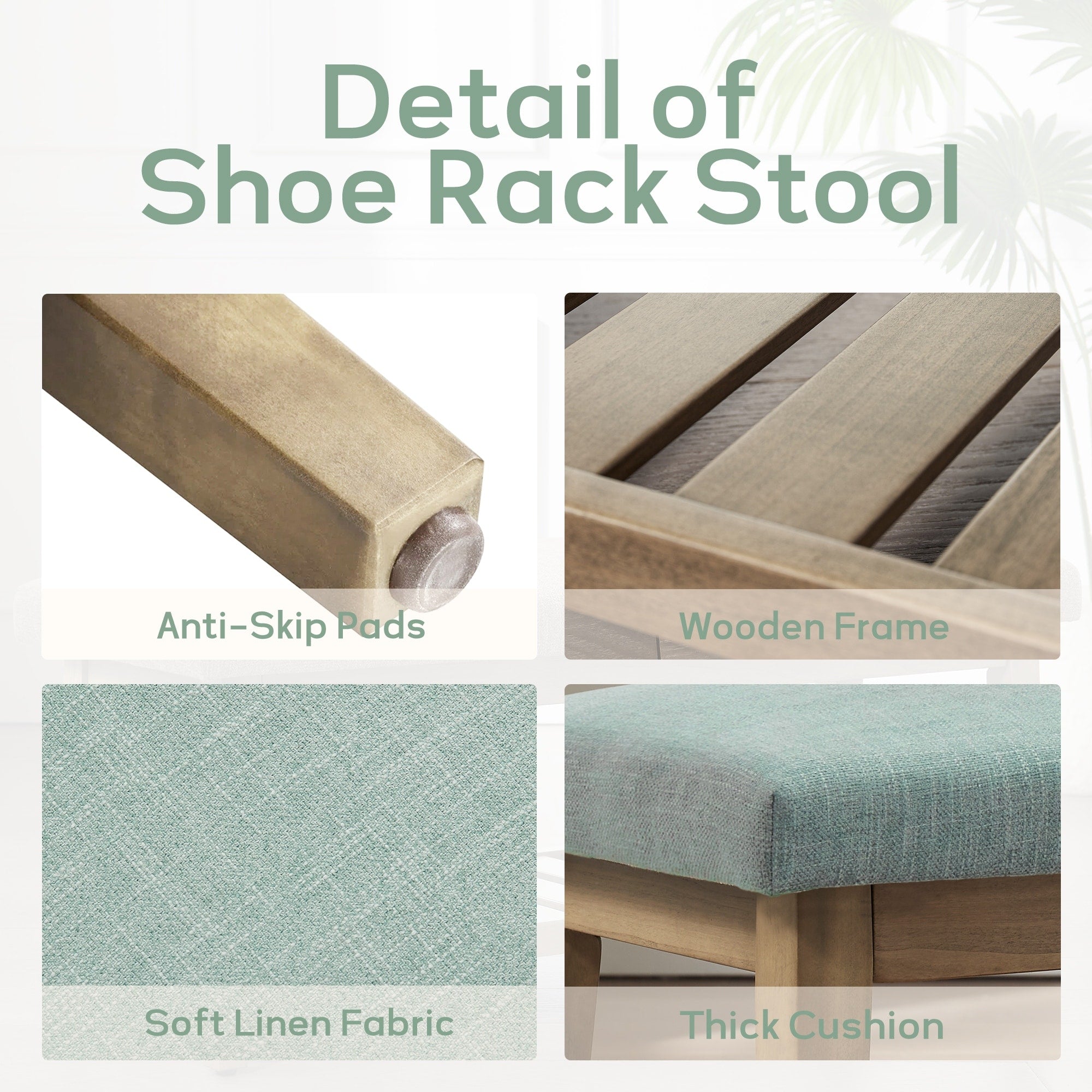 Schuhbank für den Eingangsbereich, Aufbewahrungsbank, gepolsterte Bank