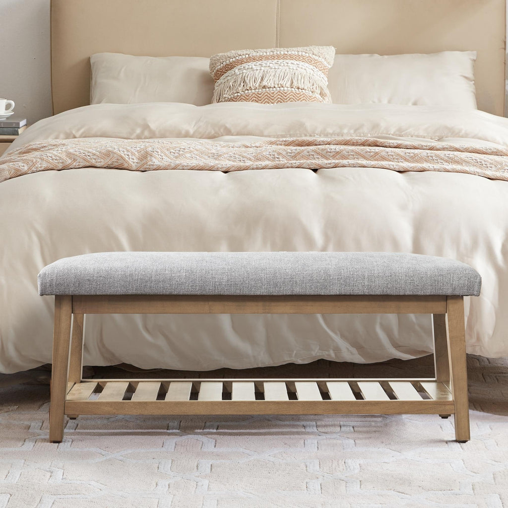 Schuhbank für den Eingangsbereich, Aufbewahrungsbank, gepolsterte Bank