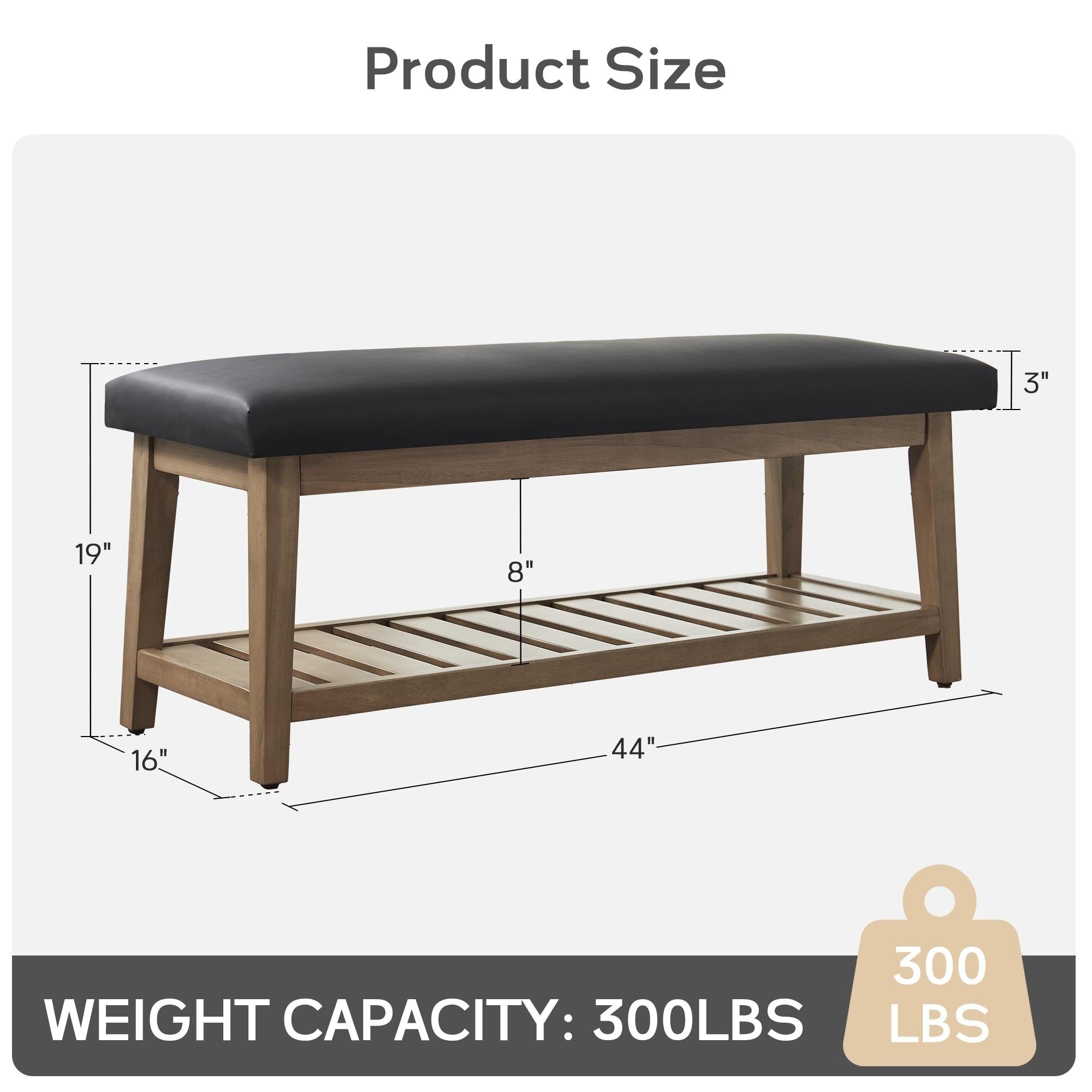 Schuhbank für den Eingangsbereich, Aufbewahrungsbank, gepolsterte Bank