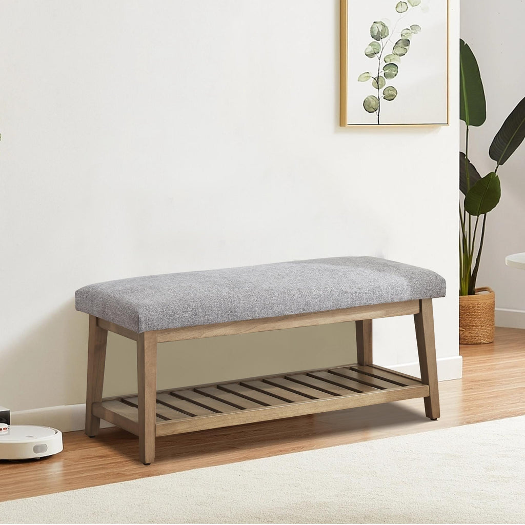 Schuhbank für den Eingangsbereich, Aufbewahrungsbank, gepolsterte Bank
