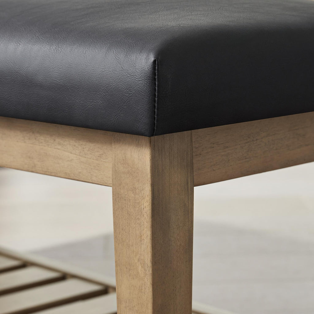 Schuhbank für den Eingangsbereich, Aufbewahrungsbank, gepolsterte Bank