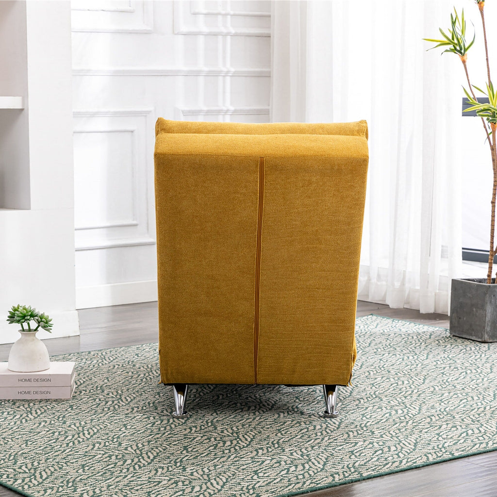 Ergonomischer Massage-Liegestuhl aus Leinen mit verstellbarer Rückenlehne, gesteppter Polsterung, Fernbedienung und 5 Vibrationsmodi