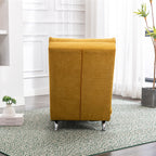 Ergonomischer Massage-Liegestuhl aus Leinen mit verstellbarer Rückenlehne, gesteppter Polsterung, Fernbedienung und 5 Vibrationsmodi