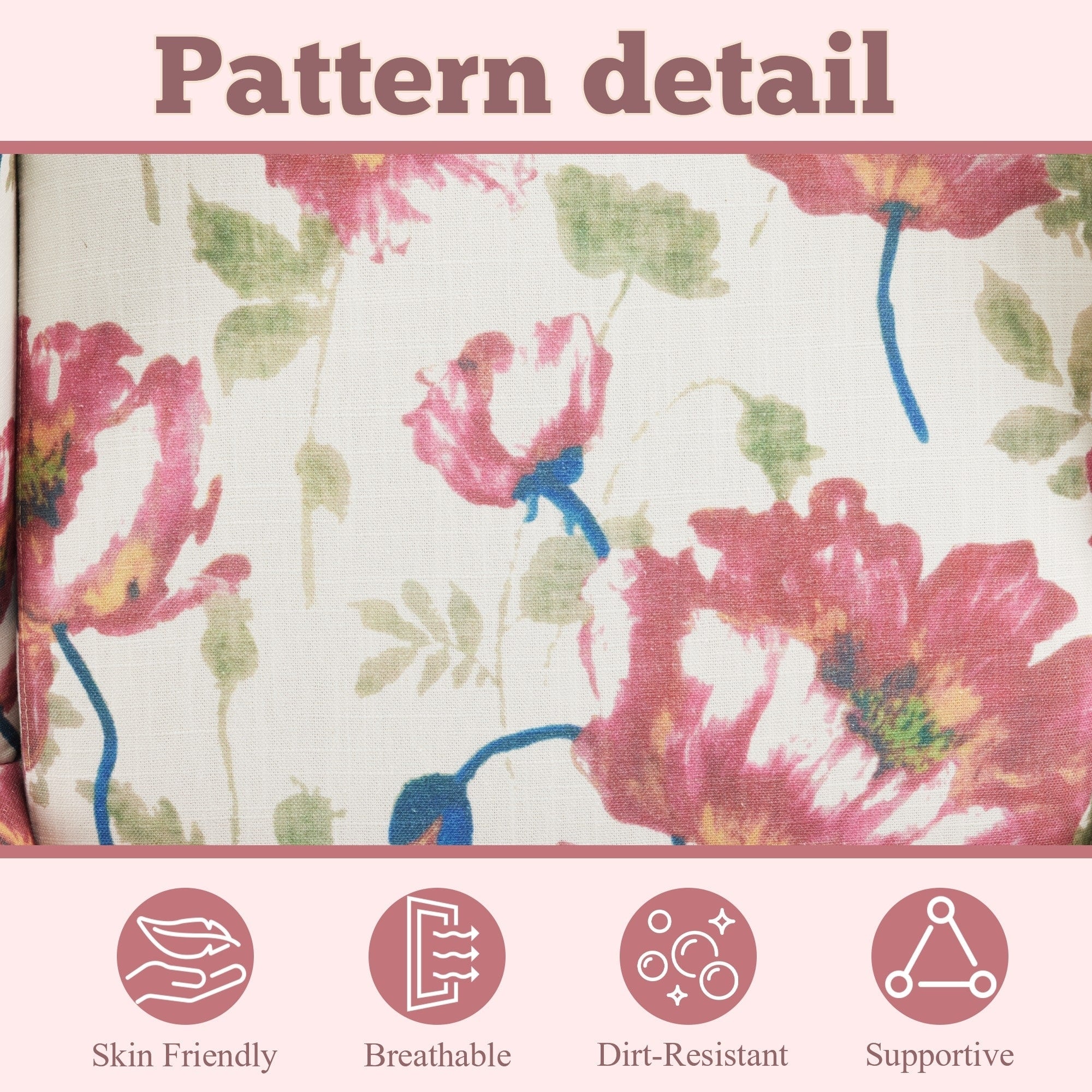 Erommy Moderner Akzentstuhl, Hochlehner-Sessel, gepolstertes Stoffsofa mit Knöpfen und Holzbeinen für das Wohnzimmer