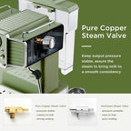 Espressomaschine mit Milchaufschäumer und Dampffunktion