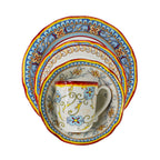 Euro Ceramica Duomo 16-teiliges Geschirrset (Service für 4 Personen) – italienischer Stil