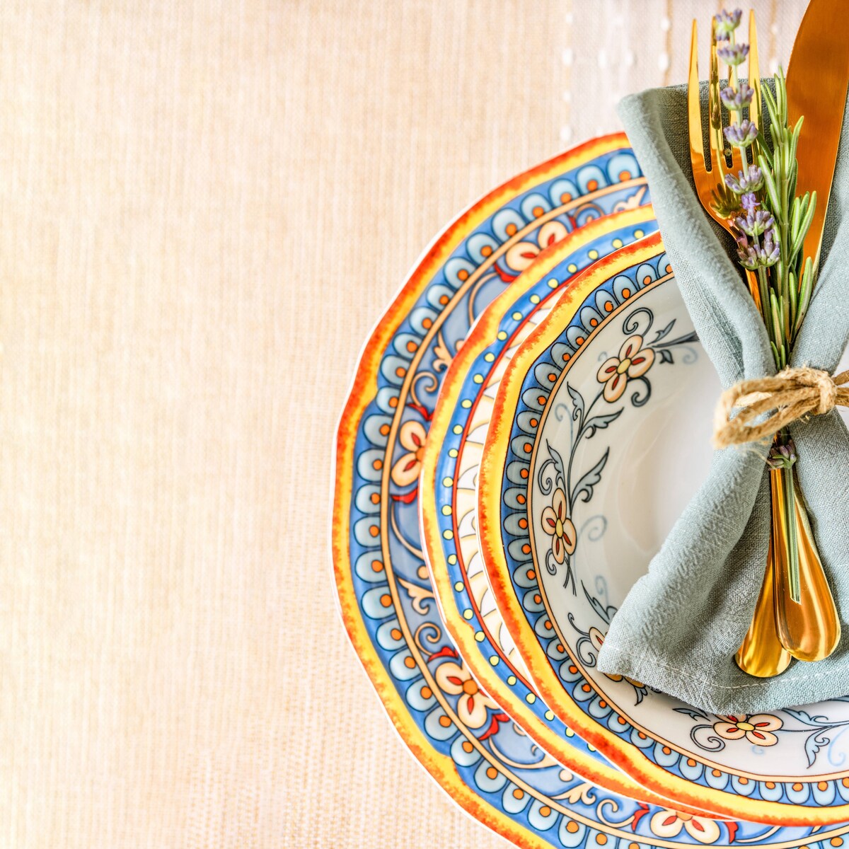 Euro Ceramica Duomo 16-teiliges Geschirrset (Service für 4 Personen) – italienischer Stil