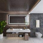 Extra großer LED-beleuchteter Wand-Waschtischspiegel mit Antibeschlagbeschichtung, 3 Farben