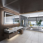 Extra großer LED-beleuchteter Wand-Waschtischspiegel mit Antibeschlagbeschichtung, 3 Farben