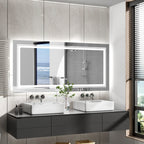 Extra großer LED-beleuchteter Wand-Waschtischspiegel mit Antibeschlagbeschichtung, 3 Farben