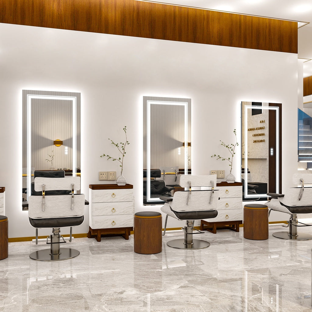 Extra großer LED-beleuchteter Wand-Waschtischspiegel mit Antibeschlagbeschichtung, 3 Farben