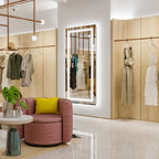 Extra großer LED-beleuchteter Wand-Waschtischspiegel mit Antibeschlagbeschichtung, 3 Farben