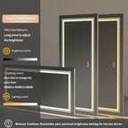 Extra großer LED-beleuchteter Wand-Waschtischspiegel mit Antibeschlagbeschichtung, 3 Farben