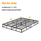 5-Zoll-Metallfeder mit niedrigem Profil, robuste Konstruktion mit grauer Abdeckung